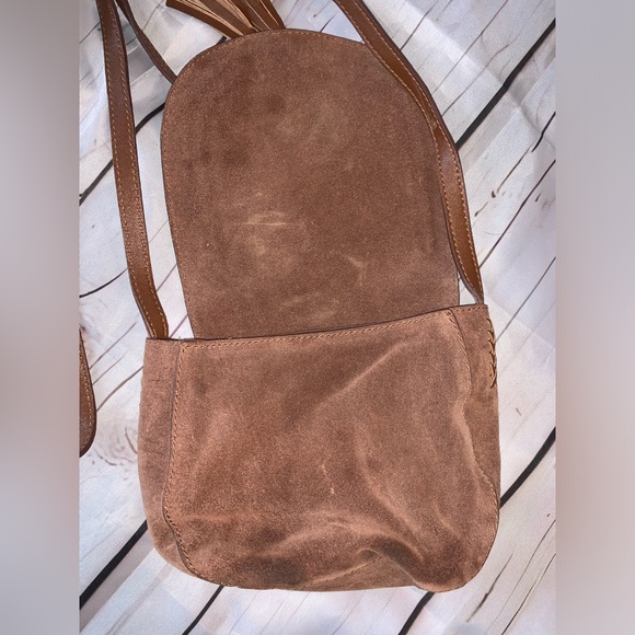 Lucky Brand Mini Saddlebag 100% Leather - Picture 4 of 16